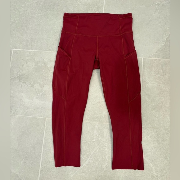 Lululemon Fast and Free Crop II Leggings Nulux 19’’ in Chianti Size 6 - Picture 12 of 13